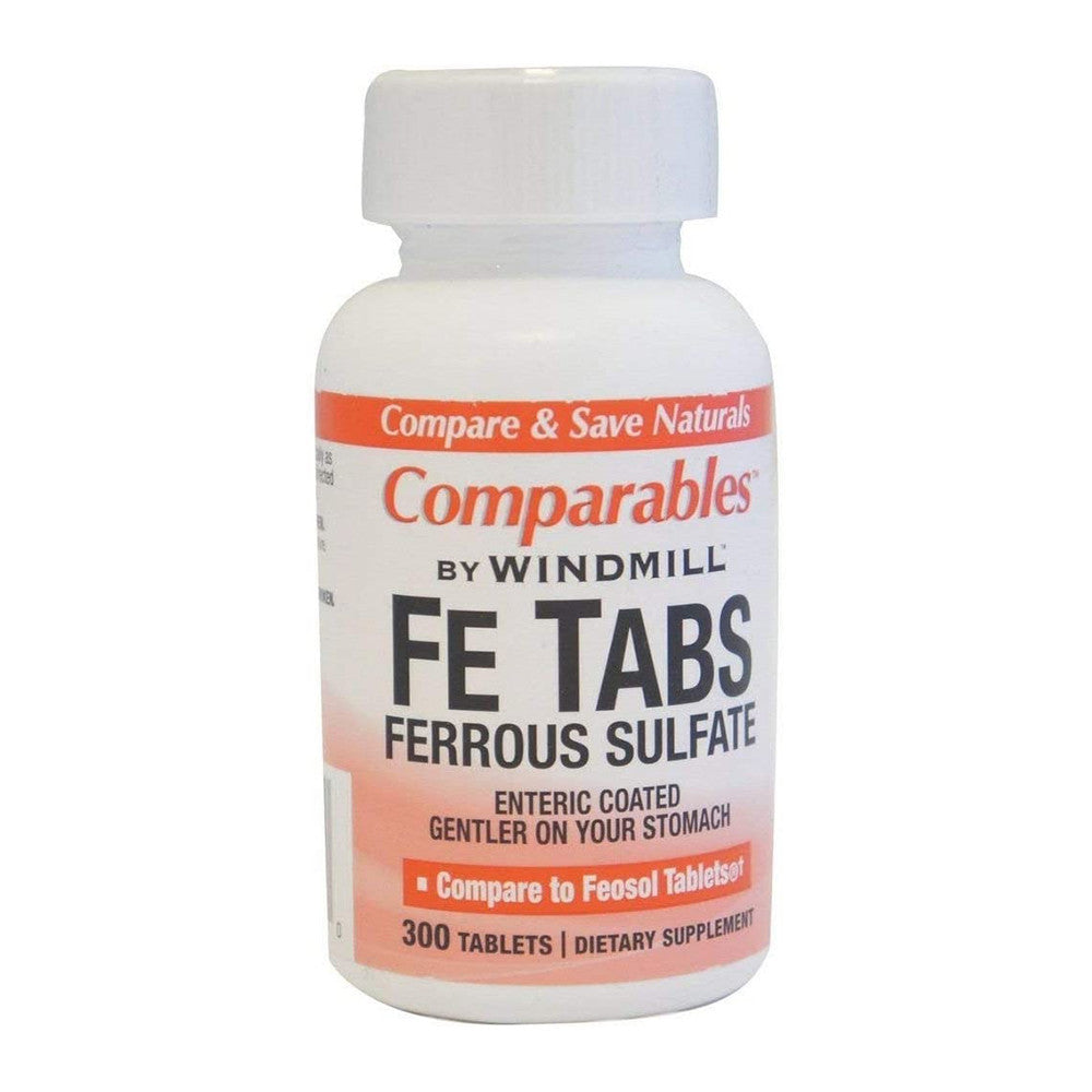 Windmill Ferrous Sulphate Iron Supplement Therapy Tablets - 300 Ea